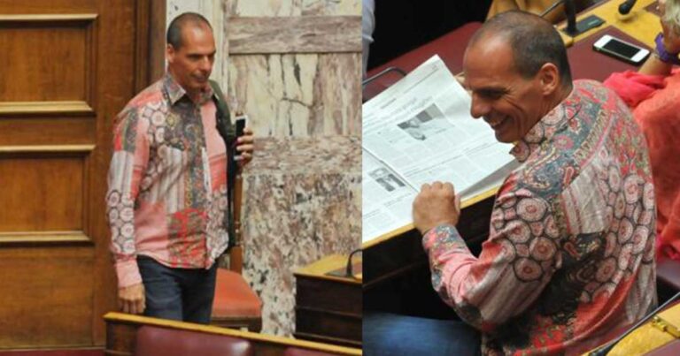Το πουκάμισο του Βαρουφάκη που προκάλεσε τον πρωθυπουργό!