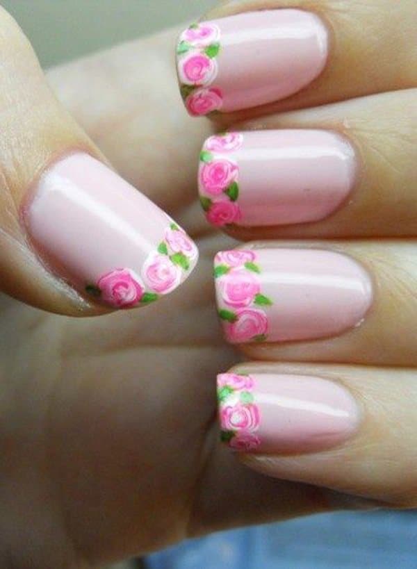 43-Flower-French-Manicure