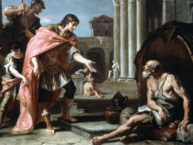 Είχε δάσκαλο τον Αριστοτέλη, αλλά επιρροές και από άλλους φιλόσοφους
