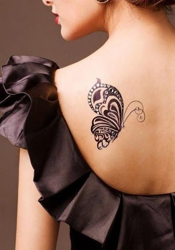 butterfly tattoos for girls on back