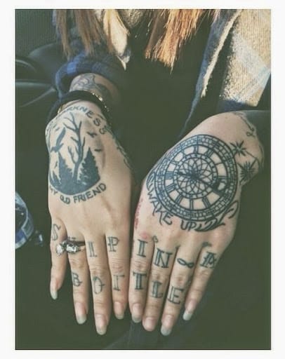 hands tattoos for girls
