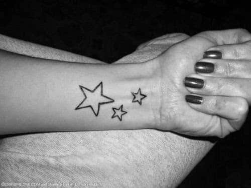 star tattoo  desings for girls