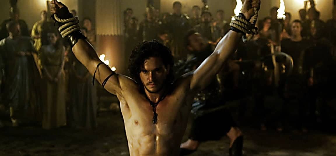 kit harington shirtless pompeii