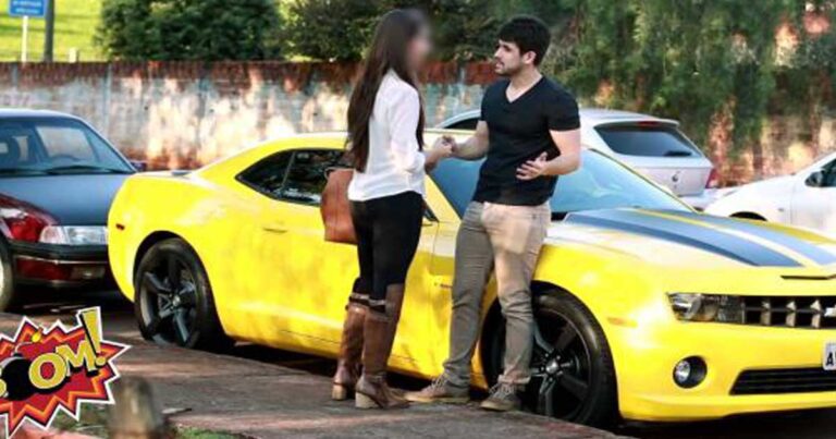 Χρησιμοποιεί το εντυπωσιακό αυτοκίνητο του και ρίχνει ότι γυναίκα περνάει αλλά αυτό που έγινε δεν το περίμενε…