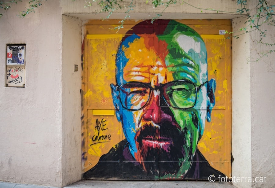 2030260 r3l8t8d 900 walter white from breaking bad street art mural by axe colours in barcelona spain