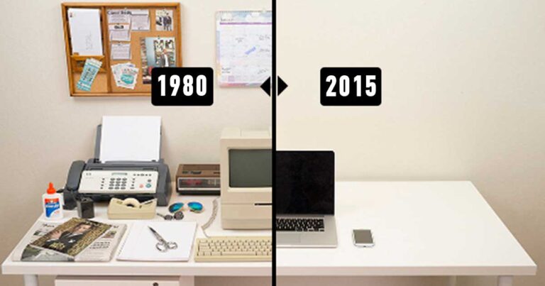 Η εξέλιξη του γραφείου μέσα σε 35 χρόνια. Πως οι υπολογιστές αντικατέστησαν τα πάντα!