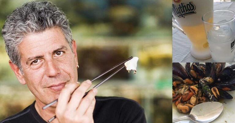 Ο διάσημος Αμερικανός σεφ και παρουσιαστής Άντονι Μπουρντέν βρίσκεται στη Νάξο και πίνει ούζο!