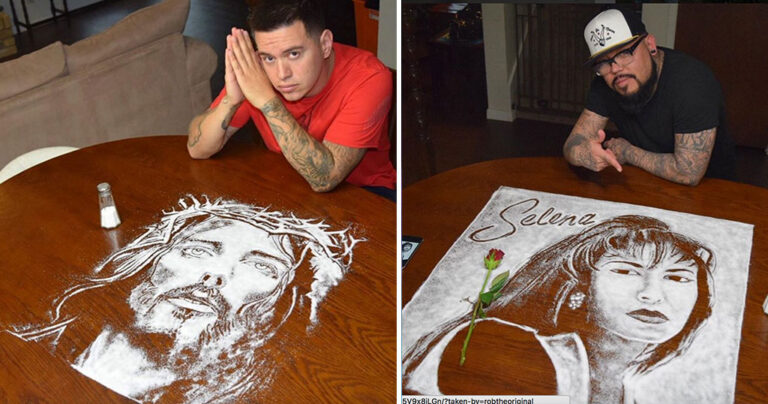 Καλλιτέχνης δημιουργεί εκπληκτικά πορτρέτα χρησιμοποιώντας μόνο αλάτι.