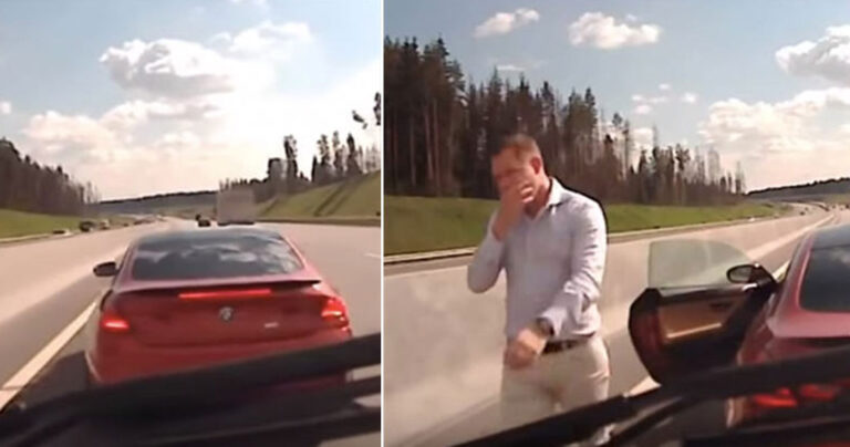 Οδηγός BMW μπλοκάρει το δρόμο σε ασθενοφόρο χωρίς λόγο!