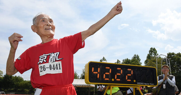 Ιάπωνας 105 χρονών έτρεξε 100 μέτρα σε 42 δευτερόλεπτα και τον αποκάλεσαν “Χρυσός Μπολτ”