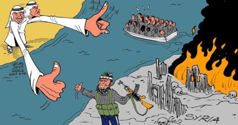 Το σκίτσο του Κάρλος Λατούφ για τους πρόσφυγες