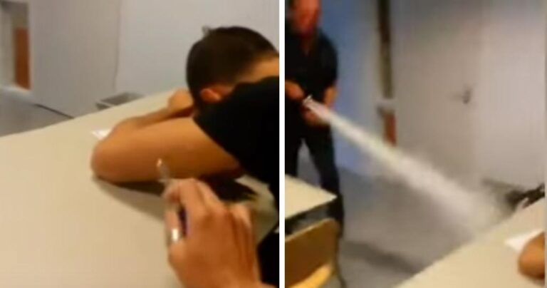 Καθηγητής ξύπνησε μαθητή που κοιμόταν μέσα στην τάξη με πυροσβεστήρα!