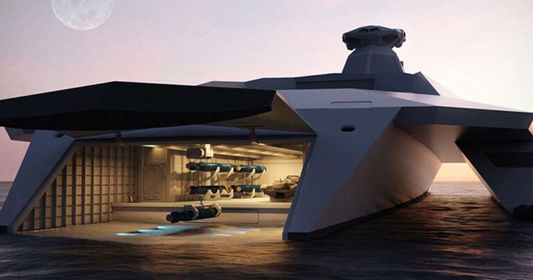 Ένα πολεμικό πλοίο βγαλμένο από το μέλλον!