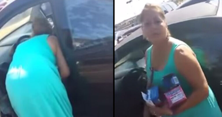 Την πιάνει στα πράσα να του κλέβει πράγματα από το αυτοκίνητο. Δείτε τι της έκανε!