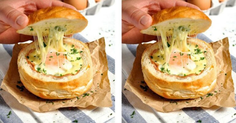 Συνταγή για λαχταριστά γεμιστά ψωμάκια με 4 υλικά.