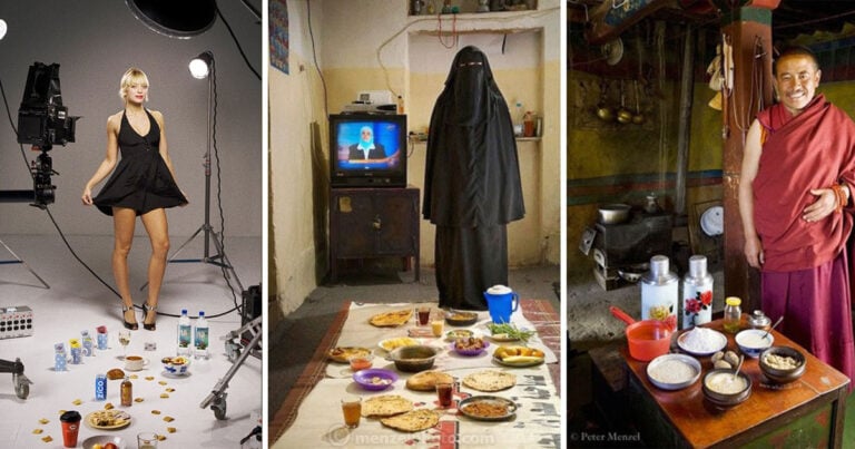 15 άνθρωποι από όλο τον κόσμο μαζί με την ποσότητα φαγητού που καταναλώνουν καθημερινά