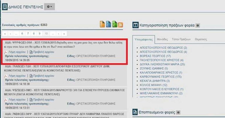 Υπάλληλος στο Δήμο Πεντέλης μπέρδεψε τη Διαύγεια με τo facebook και έβγαλε τα ερωτικά του «στη φόρα»!
