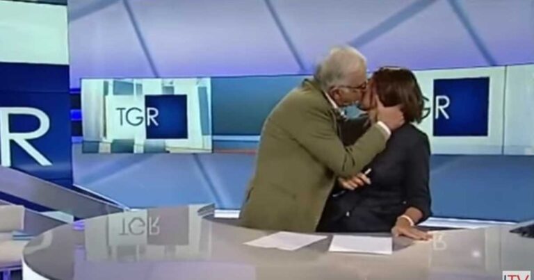 Ασυγκράτητος! Άρπαξε και φίλησε την παρουσιάστρια στον «αέρα»