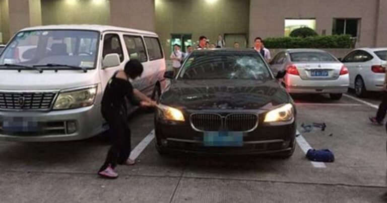 Απατημένη σύζυγος καταστρέφει την πανάκριβη BMW του άνδρα της!