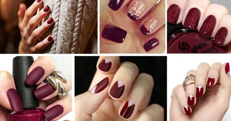45 υπέροχες προτάσεις μανικιούρ με το κορυφαίο χρώμα της εποχής το βουργουνδί