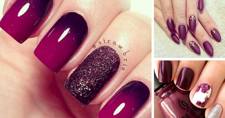 12 σχέδια για δαμασκηνί νύχια, τέλεια για το φθινόπωρο! Ειδικά το 7 είναι τέλειο!