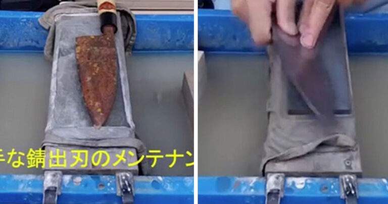 Ιάπωνας τεχνίτης μετατρέπει σκουριασμένο μαχαίρι σε κάτι που προκαλεί μεγάλη ικανοποίηση.