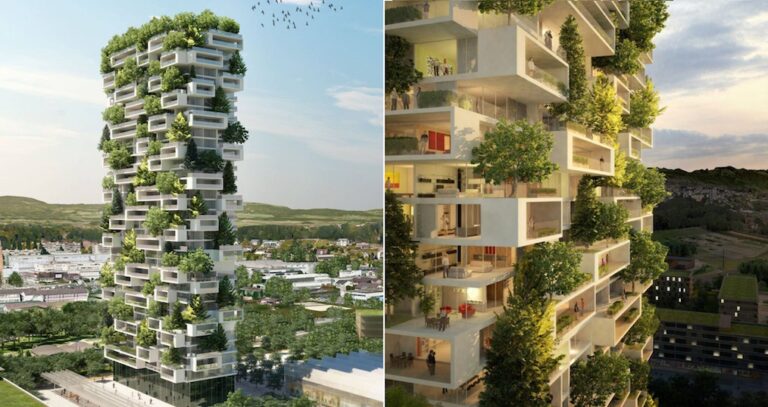 Κατασκεύασαν πολυκατοικία ύψους 117 μέτρων γεμάτη δέντρα