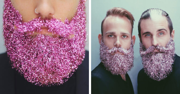 Άντρες καλύπτουν τα γένια του με γκλίτερ για τις γιορτές!