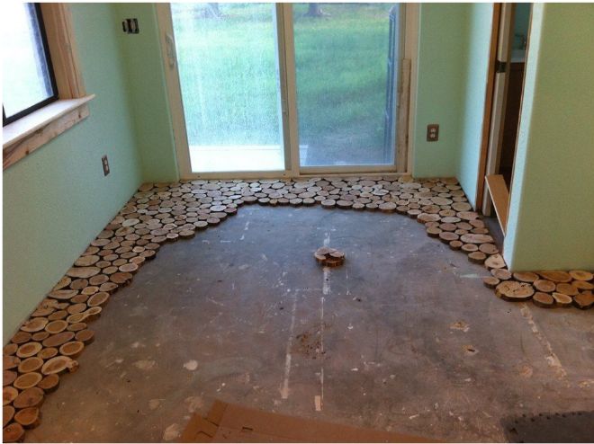 DIY-Old-Surface-Floor-Made-Into-a-Natural-Cordwood-Floor-2