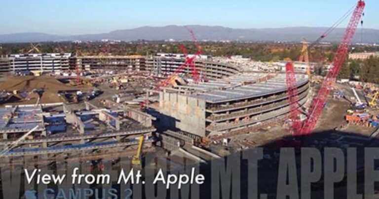 Drone καταγράφει την πορεία της κατασκευής των νέων κεντρικών γραφείων της Apple που θυμίζουν διαστημόπλοιο!