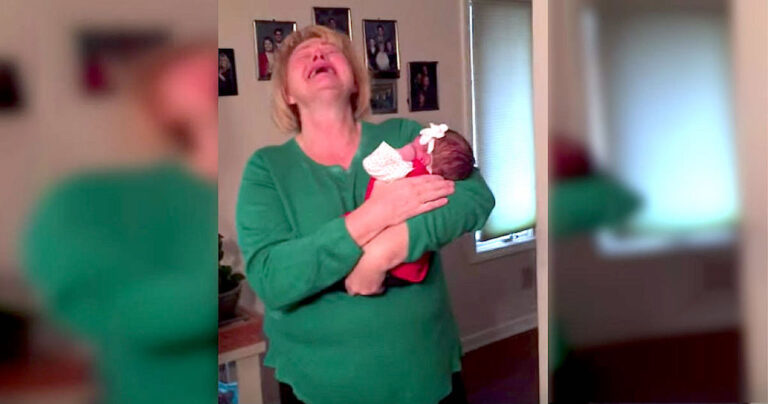 Δίνουν στη γιαγιά το νεογέννητο μωρό τους. Το θέαμα θα σας συγκινήσει