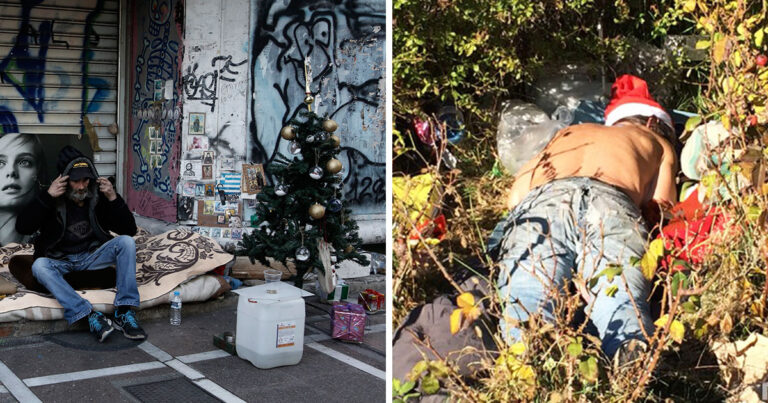 Άστεγοι με μεταπτυχιακό κάνουν Χριστούγεννα στους δρόμους της Αθήνας.