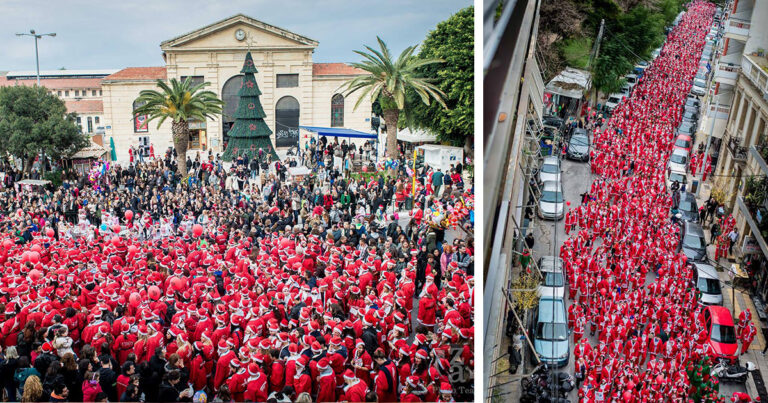 Κόκκινα τα Χανιά από χιλιάδες Άη Βασίληδες για φιλανθρωπικό σκοπό!