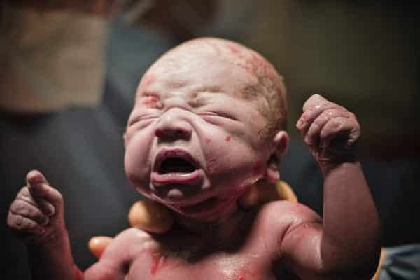 New baby just coming into the world