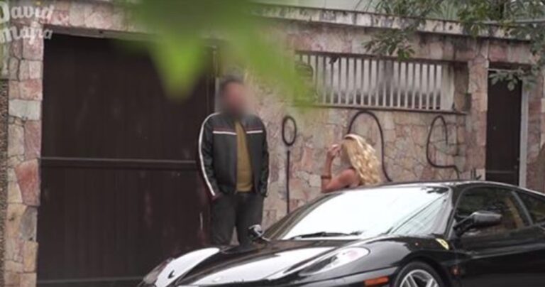 Πως αντιδρούν οι άνδρες όταν τους φλερτάρει μια βραζιλιάνα με Ferrari;