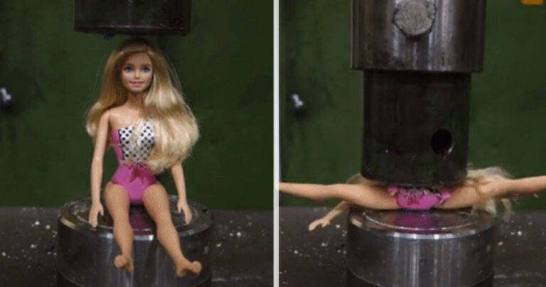 7 αντικείμενα καθημερινής χρήσης συνθλίβονται με υδραυλική πρέσα.