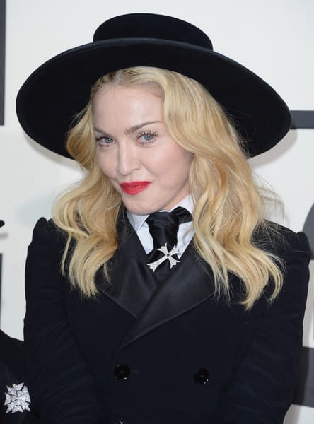 LOS ANGELES, CA - JANUARY 26: Singer Madonna attends the 56th GRAMMY Awards at Staples Center on January 26, 2014 in Los Angeles, California. (Photo by Jason Merritt/Getty Images)
