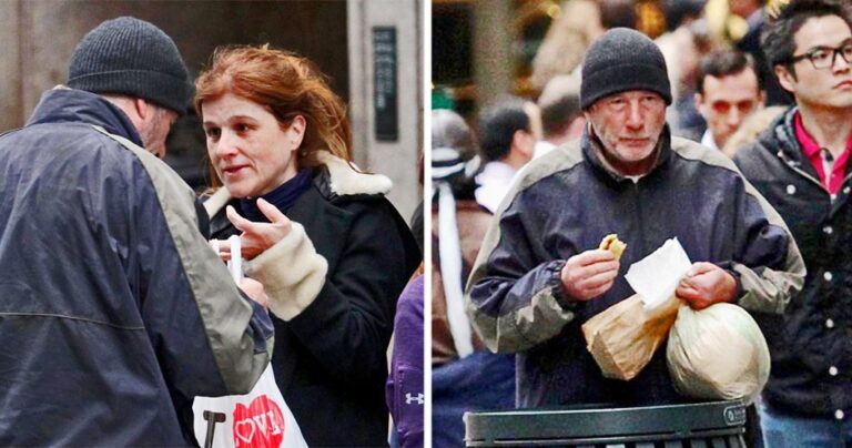 Μια τουρίστρια έδωσε σε έναν άστεγο την πίτσα της. Δεν μπορούσε ποτέ να φανταστεί ποιος ήταν ο άστεγος.