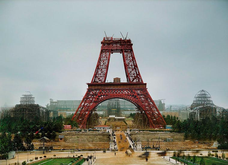 INCREDIBLE COLOR PHOTOS OF FAMOUS STRUCTURES BEING BUILT 01