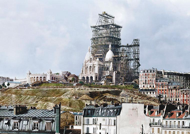 INCREDIBLE COLOR PHOTOS OF FAMOUS STRUCTURES BEING BUILT 03 B