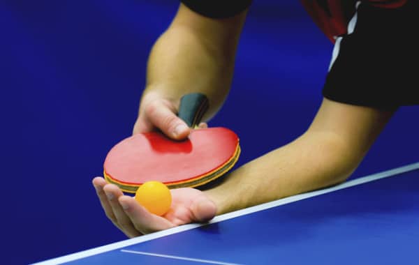 service on table tennis