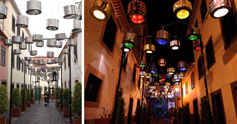 Μετέτρεψαν 133 παλιούς κάδους πλυντηρίου σε λάμπες δρόμου