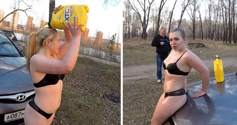 Ρωσίδα λούζεται με λάδι αυτοκινήτου για να πάρει δωρεάν ένα iPhone.