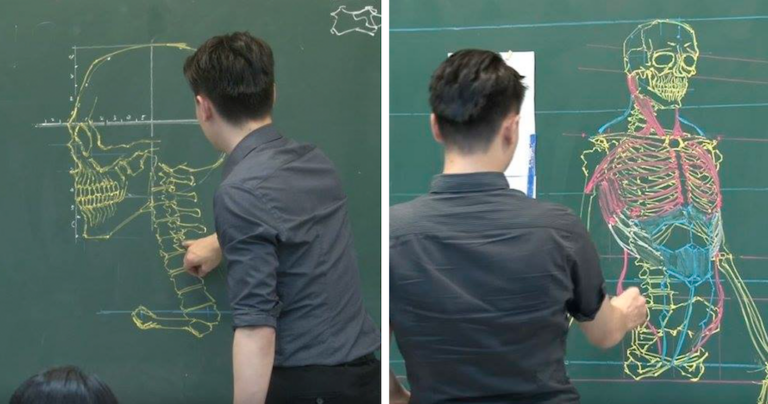 Δάσκαλος από την Ταϊβάν, έχει απίθανες δεξιότητες σχεδιασμού με κιμωλίες