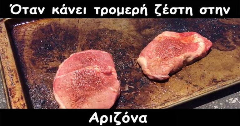 Όταν κάνει τρομερή ζέστη στην Αριζόνα, το μόνο που μπορείς να κάνεις είναι να ψήσεις μπριζόλες