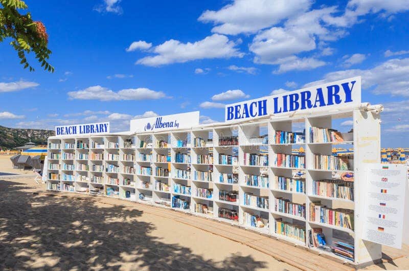 free beach library opened black sea resort albena bulgaria 86389208