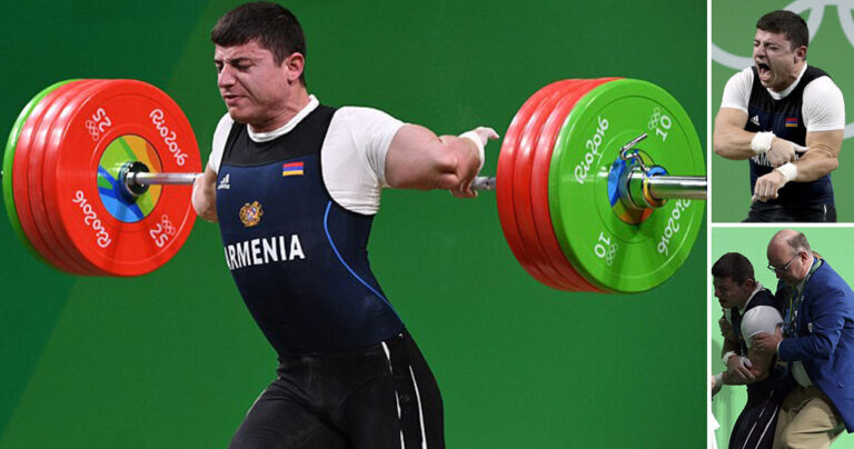 Νέο φριχτό ατύχημα με Αρμένιο αρσιβαρίστα να σπάει το χέρι του στο Ριο.