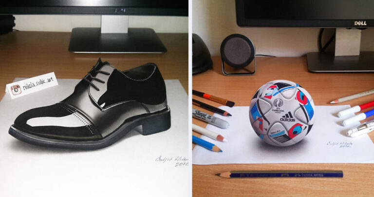 Δημιουργεί τρισδιάστατα σχέδια που μας κάνουν να αμφισβητούμε τα ίδια μας τα μάτια.