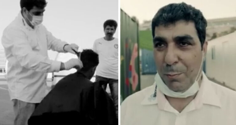 Έλληνας κουρέας προσφέρει δωρεάν ποδοσφαιρικά κουρέματα στα παιδιά πρόσφυγες της Αθήνας.