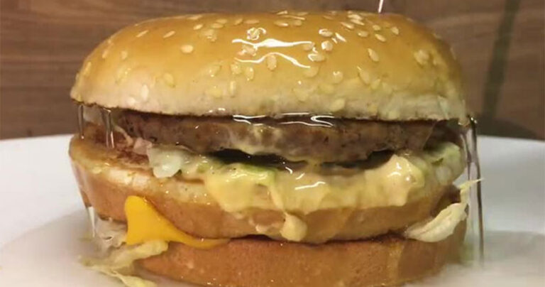 Τι θα συμβεί αν ρίξεις θειικό οξύ σε ένα Big Mac μπέργκερ;
